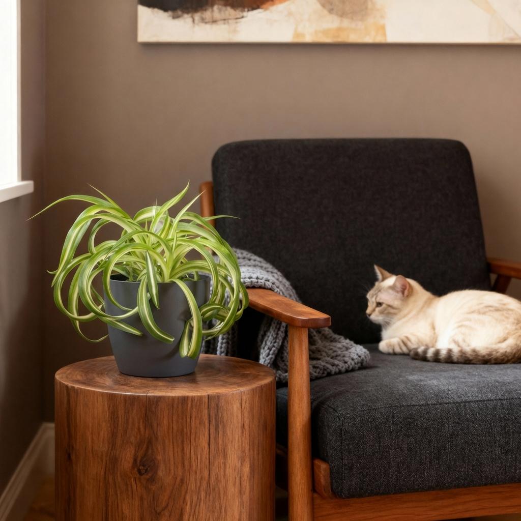 Grünlilie Bonnie - 4 Pflanzen im grauen Topf