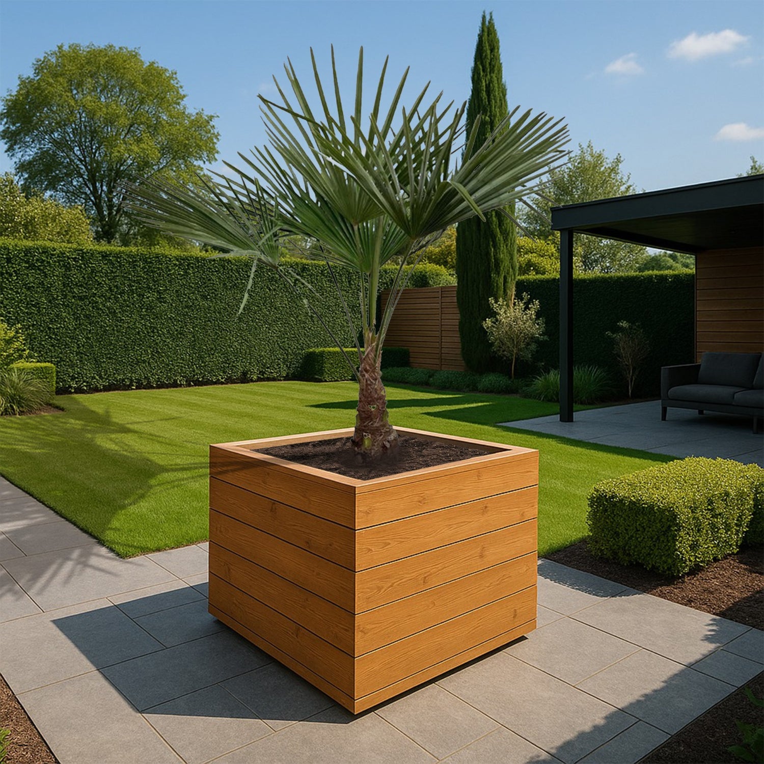 Trachycarpus Fortunei ↕ 130 cm hoog  ⟷ 27 cm pot