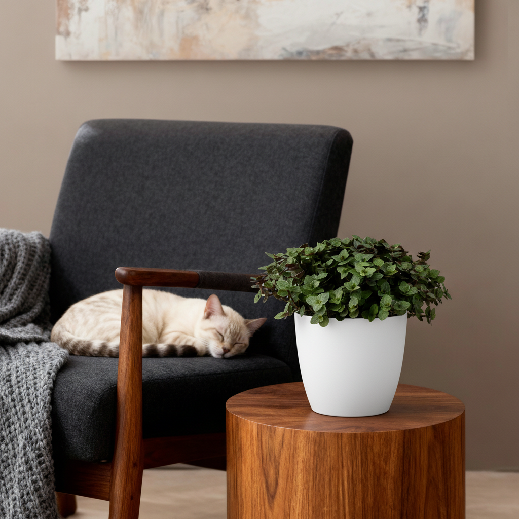 Calissia Repens - 4 Pflanzen mit weißem Topf