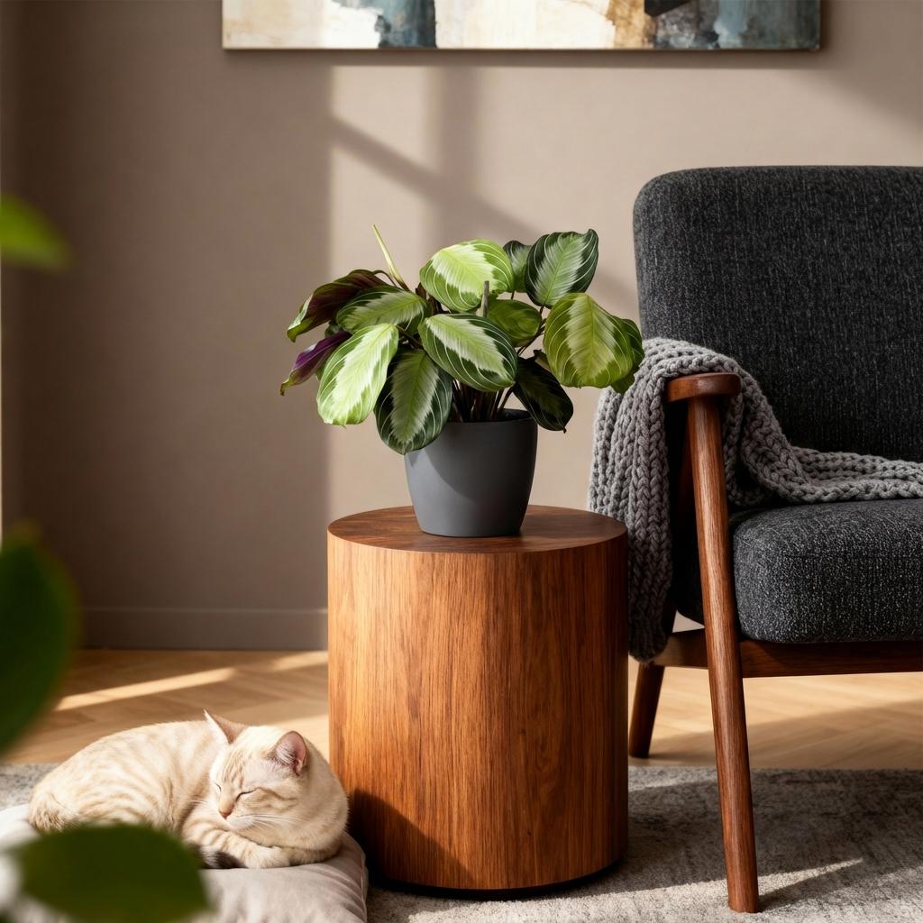 Maranta Fascinator Silverband - 4 Pflanzen im grauen Topf